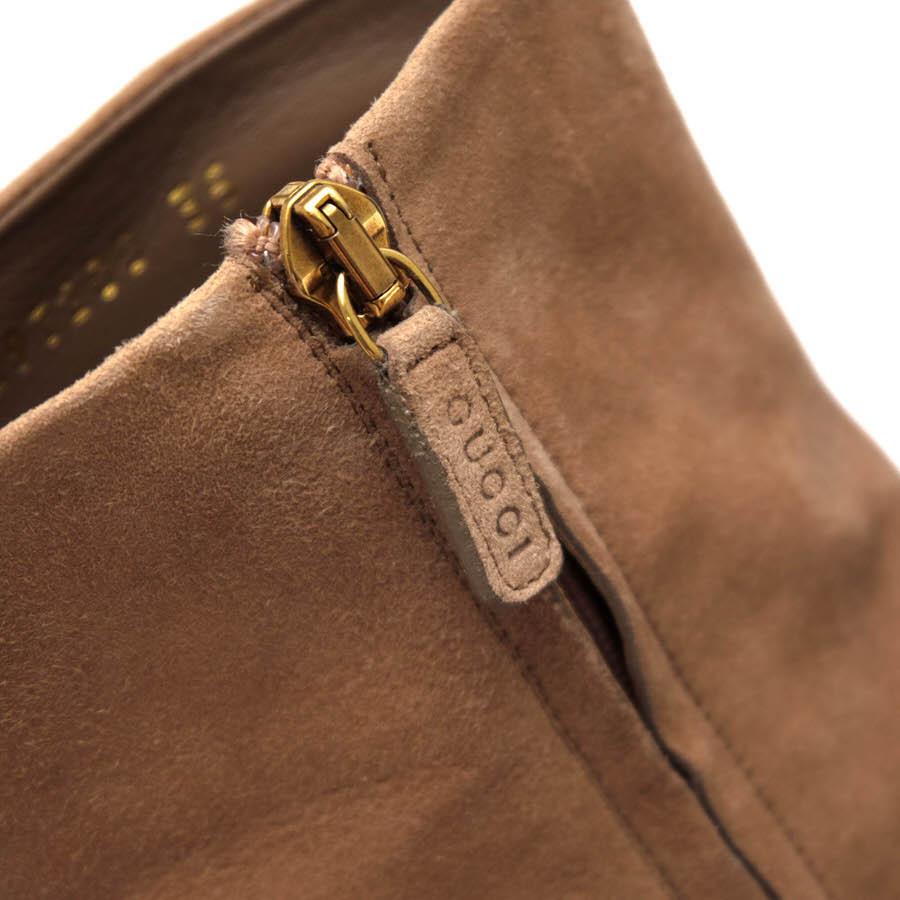 ○グッチ GUCCI 牛革 ミドルブーツ 297200 ヒールスタッズ レディース 【中古】 中古 GUCCI（グッチ） ミドルブーツ 297200 牛革 ヒールスタッズ : Desir