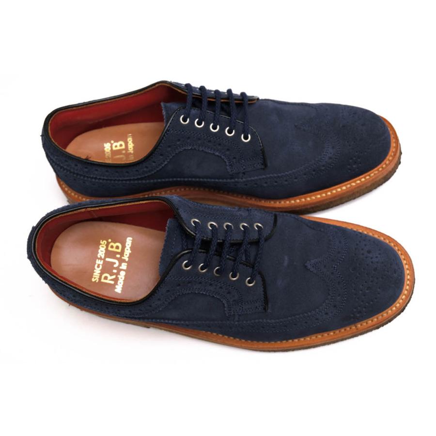 R.J.B アールジェイビー ビジネスシューズ L116 VELOUR WINGTIP SHOES 