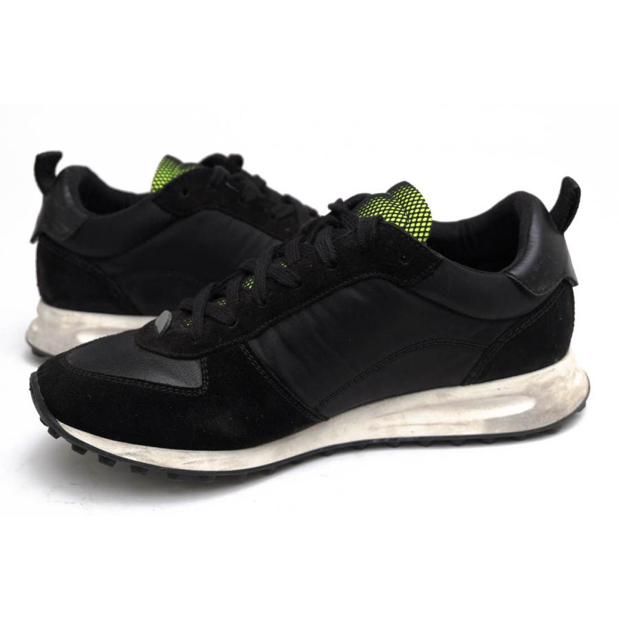 ○ディースクエアード DSQUARED2 スエード 一部牛革 ローカットスニーカー S82SN0055 メンズ 【中古】 中古 DSQUARED2 黒 スエード スニーカー