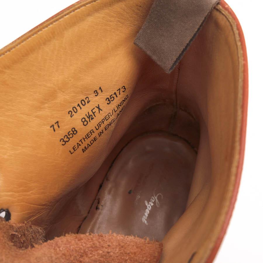 ○アルフレッドサージェント Alfred Sargent カーフ 牛革 レースアップブーツ 20102-31 TAN BROGUE DERBY BOOT ITSHIDE COMMANDO   中古 Alfred Sargent（アルフレッドサージェント） レースアップブーツ