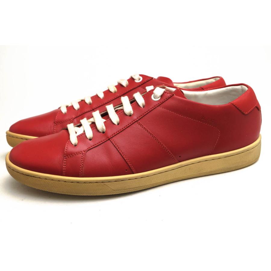 ○サンローラン YVES SAINT LAURENT by HEDI SLIMANE エディ・スリマン カーフ 牛革 ローカットスニーカー DM330269 WOLLY  メンズ 中古 Yves Saint Laurent（イヴ・サンローラン） サンローラン ローカット