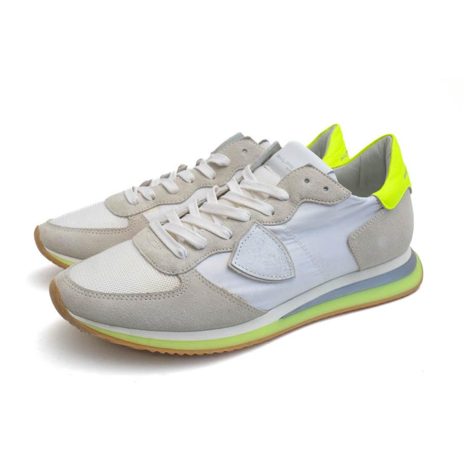 ○フィリップ モデル PHILIPPE MODEL 一部牛革 ローカットスニーカー TZLU WFF1 TRPX MONDIAL FLUO LOW-CUT メンズ 【中古】 中古 PHILIPPE MODEL フィリップ モデル ローカットスニーカー TZLU WFF1
