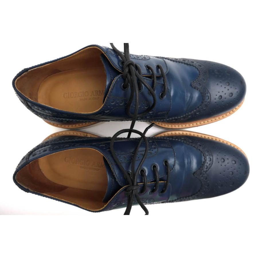 ジョルジオアルマーニ スエード ウィングチップ シューズ 革靴 8 ARMANI（アルマーニ） GIORGIO ARMANI ビジネスシューズ X2C109 牛革