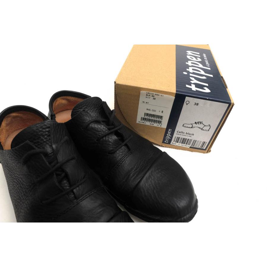 トリッペン trippen cello black 黒 38 24㎝