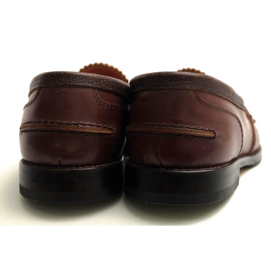 ○パドローネ PADRONE 牛革 ローファー PU8587-2303-13A CLYDE3 クライド3 スリッポン シボ革 シュリンクレザー マッケイ製  中古 PADRONE（パドローネ） コインローファー PU8587-2303-13A CLYDE3