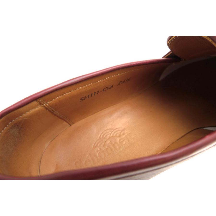 Schonheit ショーンハイト コインローファー SH111-E1 米国ホーウィン社クロムエクセル 牛革 バーガンディー ブリティッシュトラッド  スリ