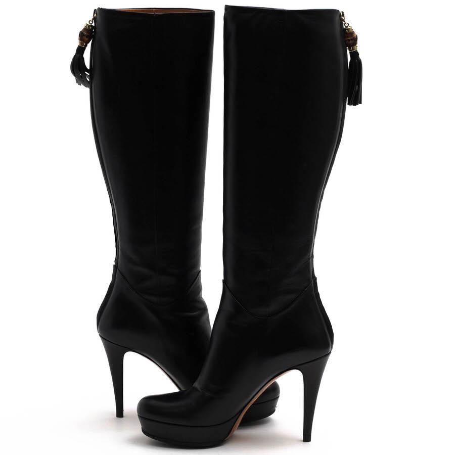 GUCCI（グッチ） ロングブーツ 269731 牛革 カーフ バンブータッセル