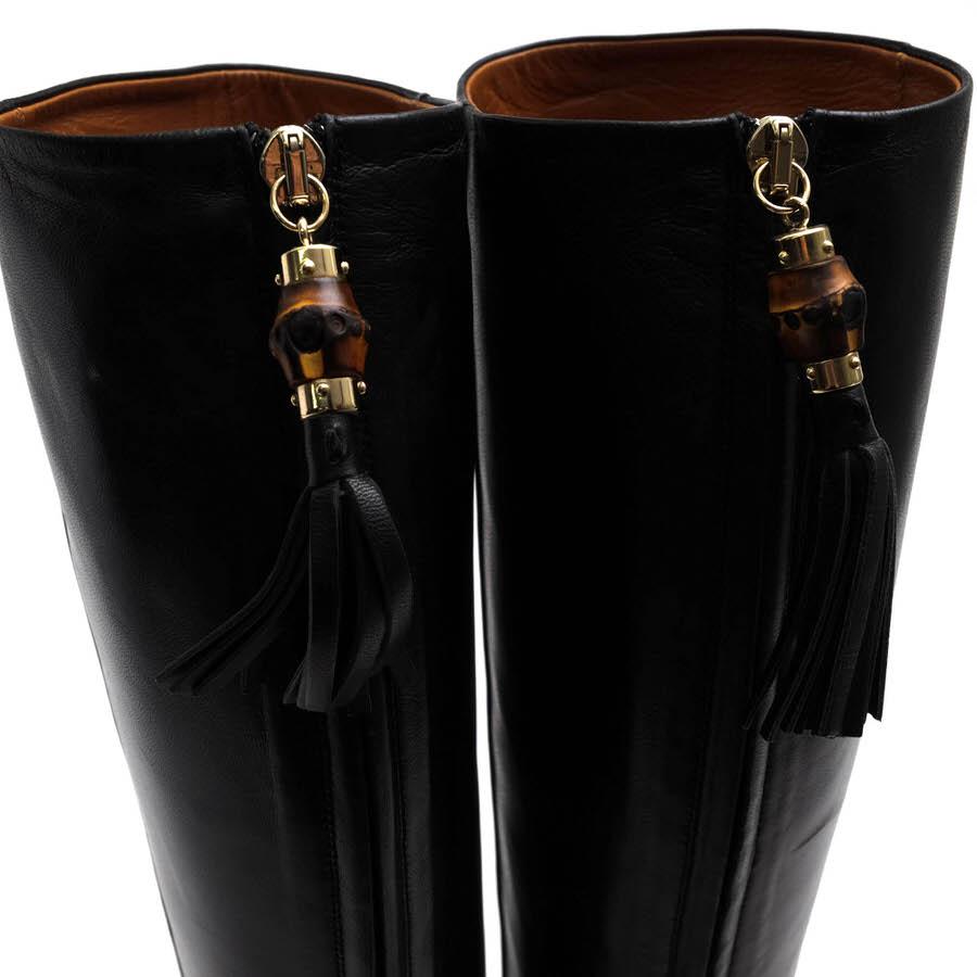 GUCCI グッチ ロングブーツ 269731 牛革 カーフ バンブータッセル 