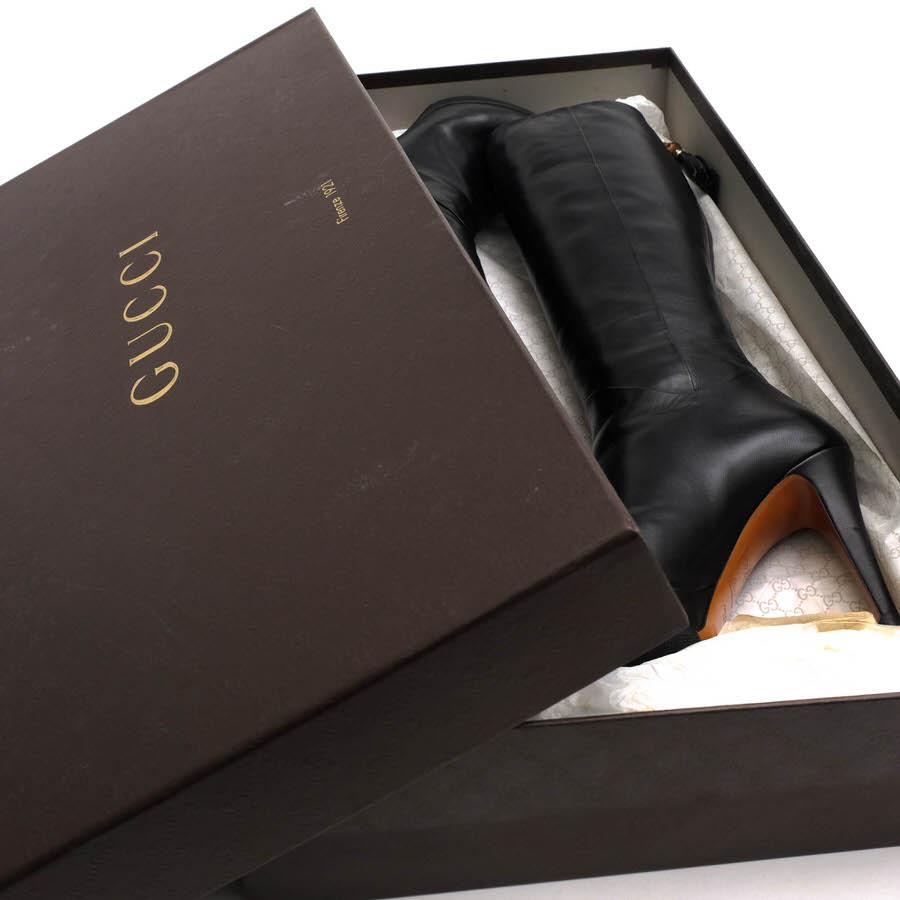GUCCI グッチ ロングブーツ 269731 牛革 カーフ バンブータッセル 