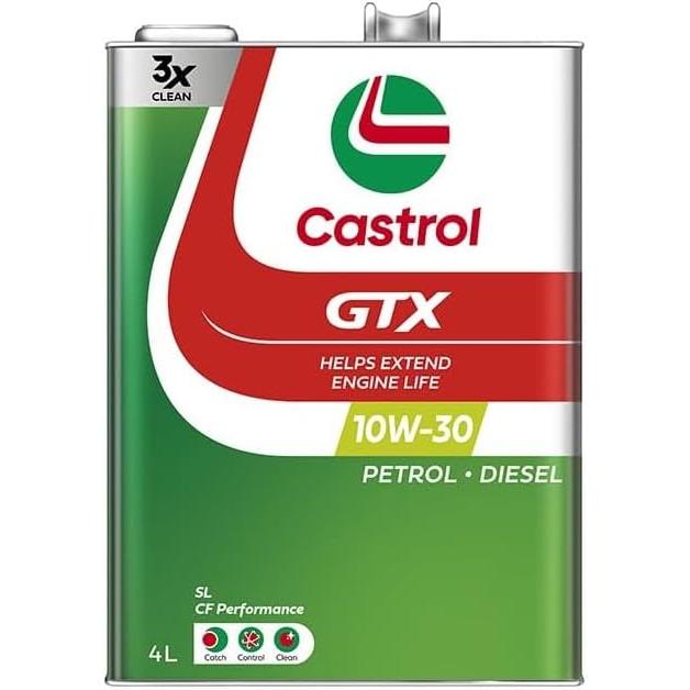 Castrol GTX 10W-30 4L エンジンオイル 4缶 Castrol（カストロール） エンジンオイル GTX 10W-30 SL/CF 4L缶