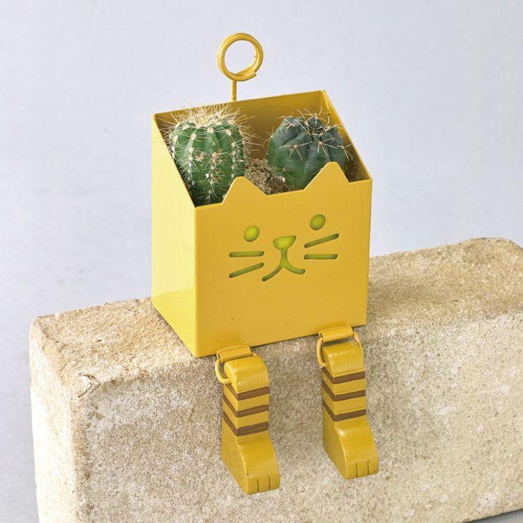 SPICE スパイス SPICE OF LIFE ブリキ脚付きサボテン CAT 8S38 12個 | ガーデン 植物 サボテン 多肉 かわいい 猫型 脚付き 猫耳 CAT SPICE CAT OF LIFE ブリキ脚付きサボテン 8S38