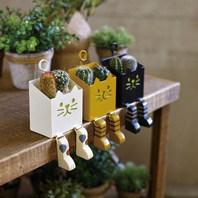 SPICE スパイス SPICE OF LIFE ブリキ脚付きサボテン CAT 8S38 12個 | ガーデン 植物 サボテン 多肉 かわいい 猫型 脚付き 猫耳 CAT SPICE CAT OF LIFE ブリキ脚付きサボテン 8S38