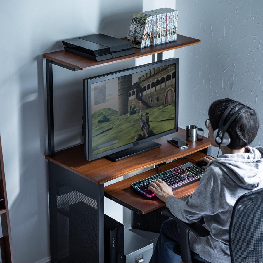 パソコンデスク 収納デスク プリンター台付 キーボードスライダー付 書斎 リビング 横幅90cm×奥行50cm :YK-DESK065:デスク市場 - 通販 - Yahoo!ショッピング パソコンデスク 収納デスク プリンター台付 キーボードスライダー付 書斎 リビング 横幅90cm×奥行50cm :YK-DESK065:デスク市場 - 通販 - Yahoo!ショッピング