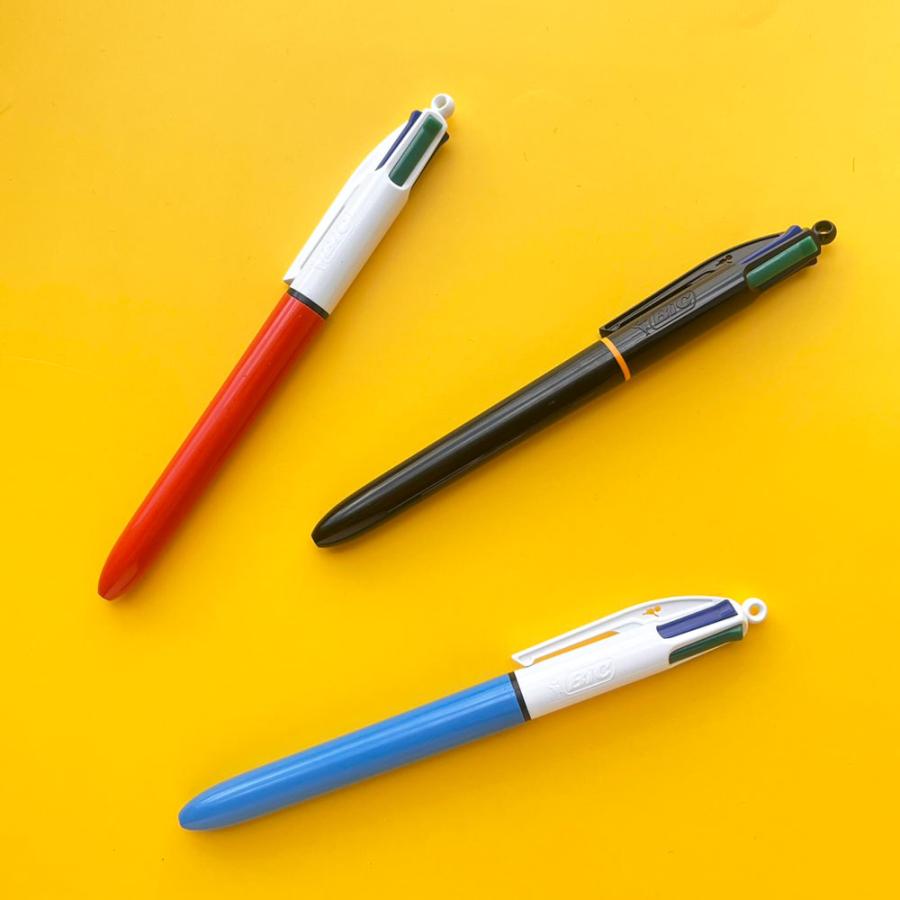 BIC（ビック） 4色ボールペン 1mm 0.7mm 手帳 筆記具 : 文房具