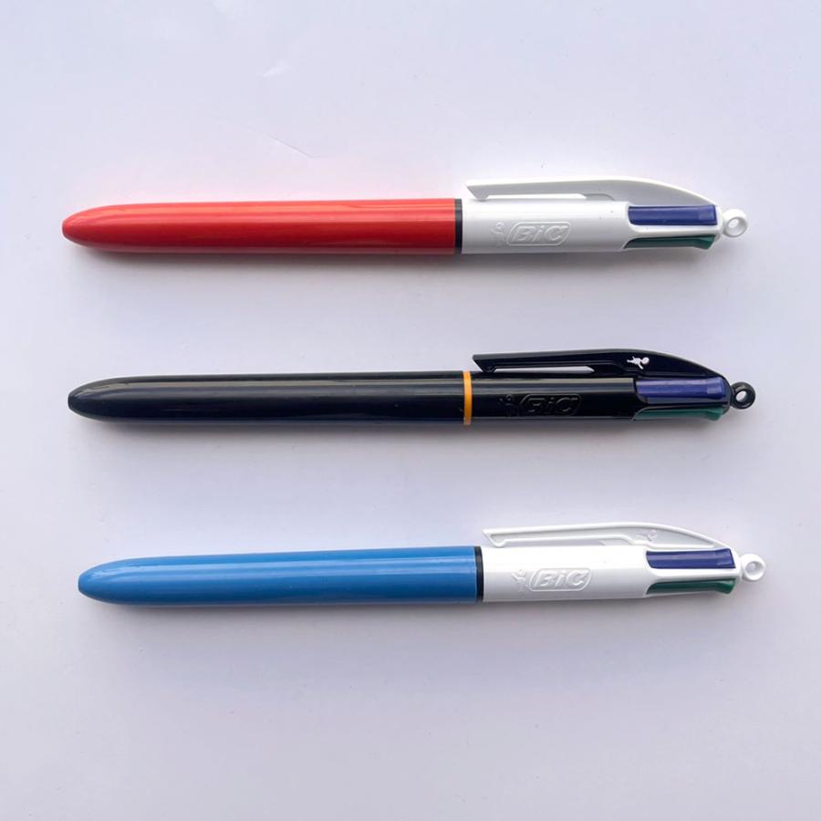 BIC（ビック） 4色ボールペン 1mm 0.7mm 手帳 筆記具 : 文房具