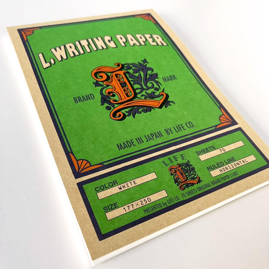 ライフ（LIFE） LIFE Lブランドラベル便箋 横罫 L1007 便せん : 文房具