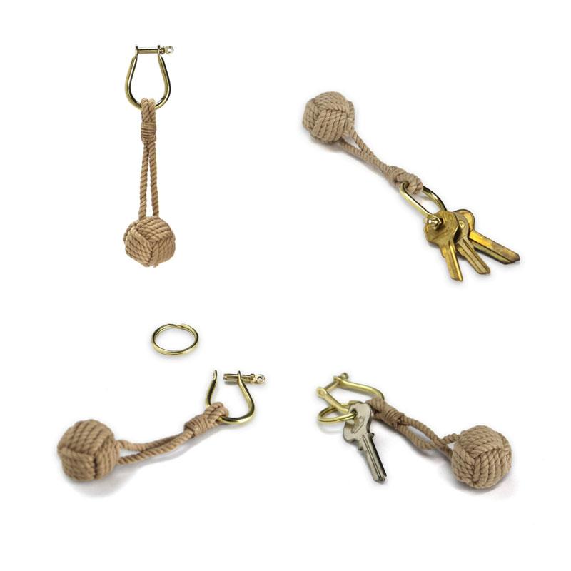 アクセサリー Monkey DETAIL（ディテール） モンキーフィストノットキーリング キーホルダー