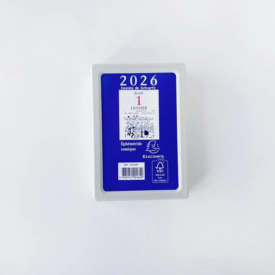 日めくり カレンダー エグザコンタ 2026 EXACOMPTA おしゃれ コミック