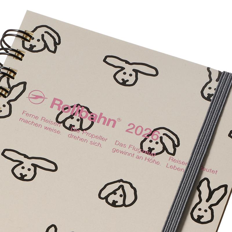 ロルバーンダイアリー2026 WARMGREYTAIL ホワイト bunny L ロルバーンダイアリー 2026 WARMGREYTAIL ホワイト M 完売品