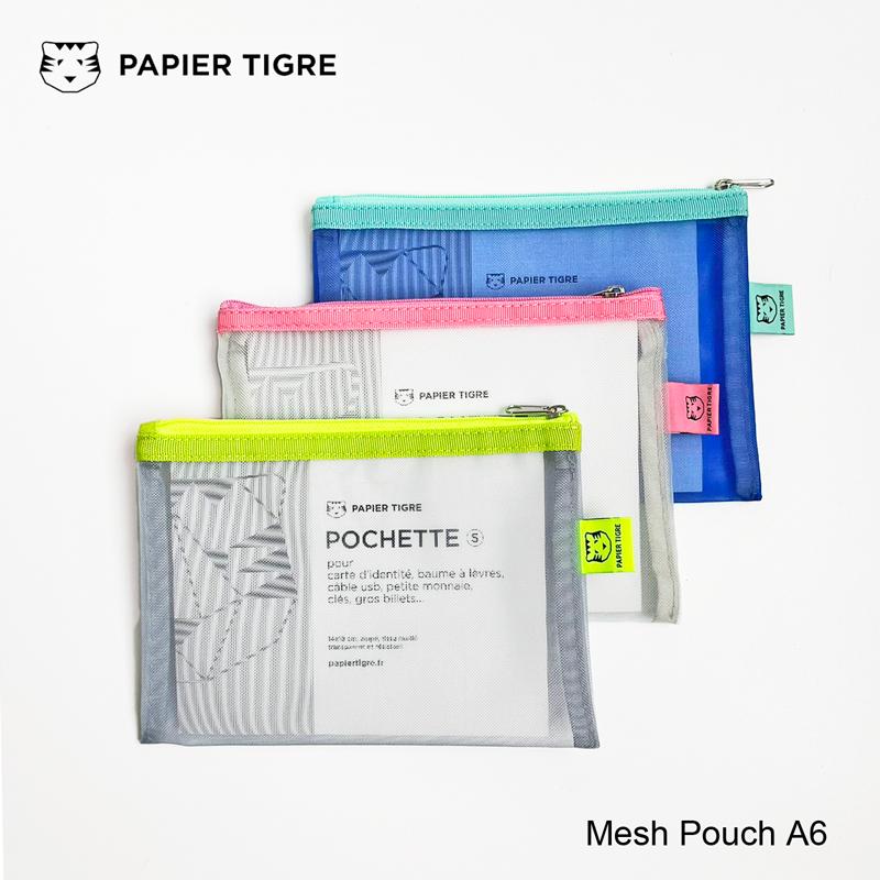 最大68％オフ！ メーカー公式ショップ papier tigre メッシュポーチ a6 パピエティグル 透明ポーチ サイズ おしゃれ かわいい