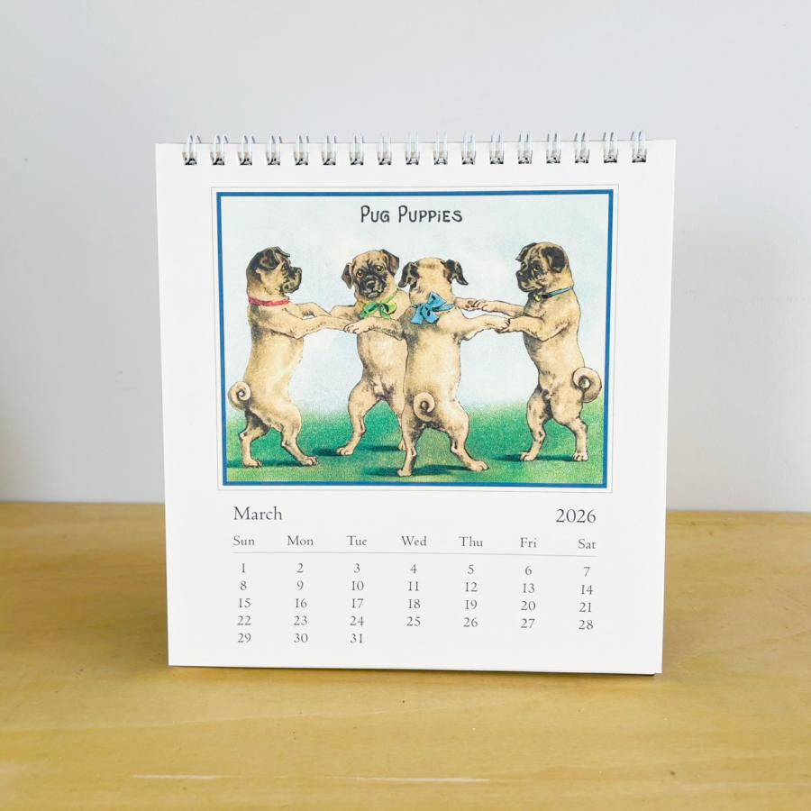 カバリーニ 2026年 カレンダー 卓上 VintageDogs ヴィンテージ ドッグ