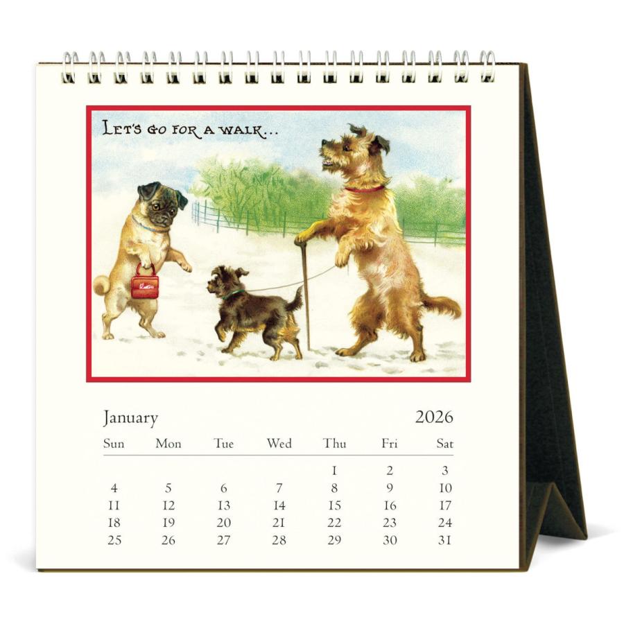 カバリーニ 2026年 カレンダー 卓上 VintageDogs ヴィンテージ ドッグ
