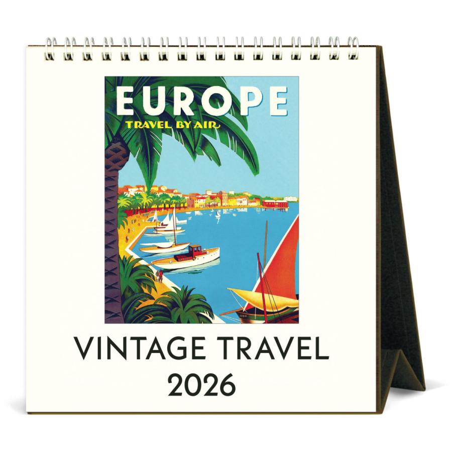 カバリーニ 2026年 カレンダー 卓上 VINTAGE TRAVEL ビンテージ