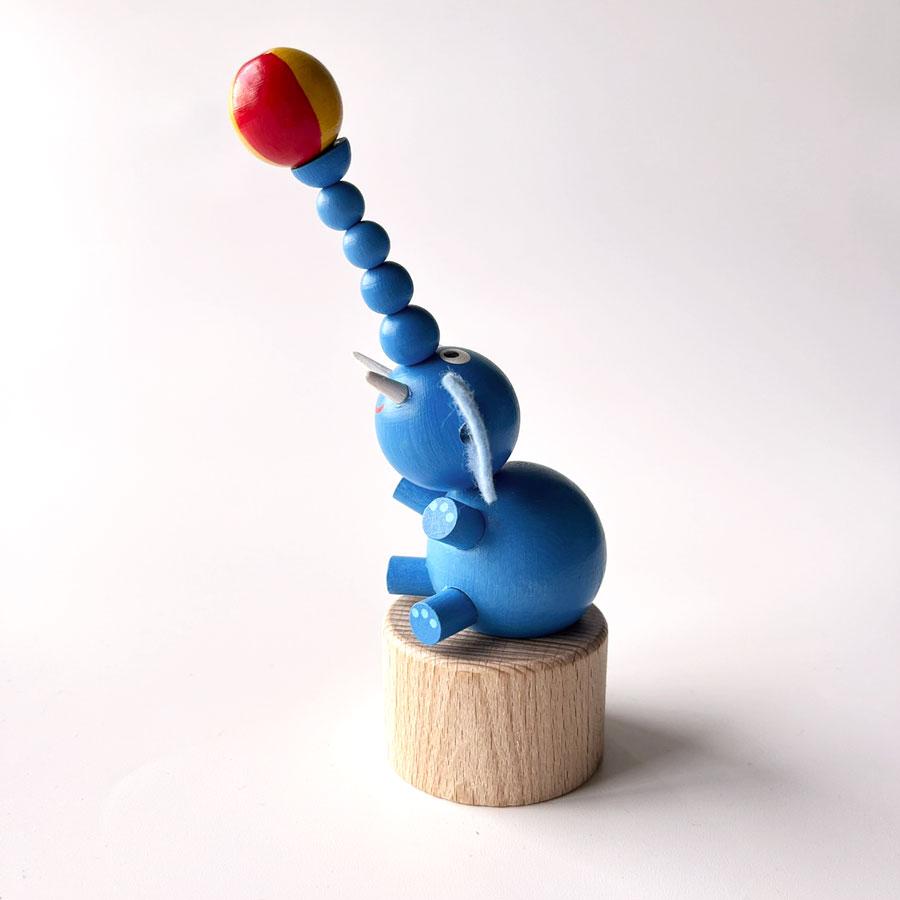 デトア プッシュアップトイ ゾウ 木製 オブジェ チェコ DETOA WOODEN