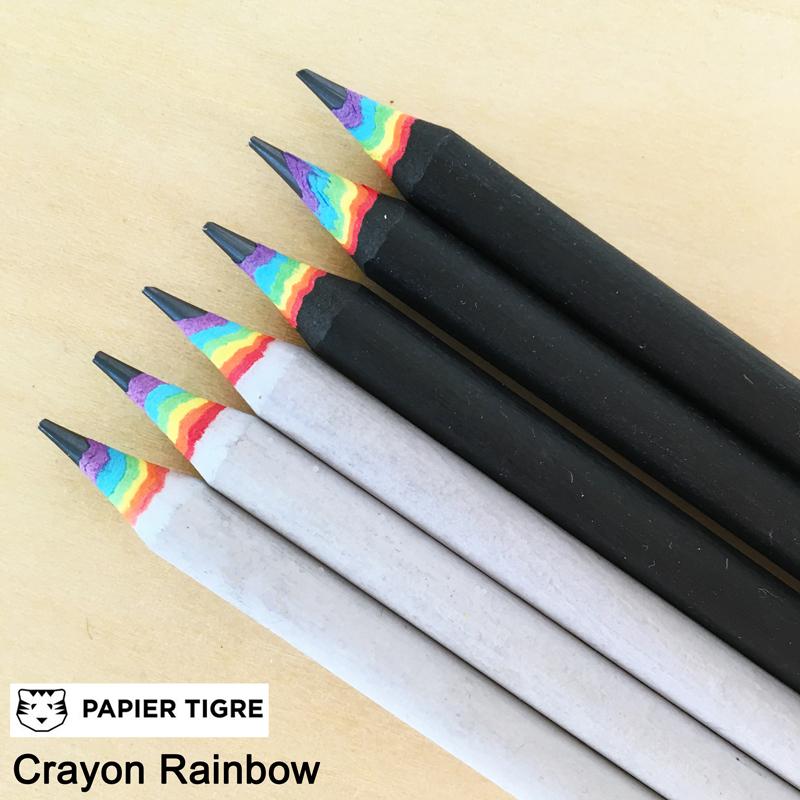 パピエティグル レインボー 鉛筆 Crayon Rainbow ペンシル Papiertigre おしゃれ エコ リサイクル 再生紙 文房具 手帳 Desk Labo 通販 Yahoo ショッピング