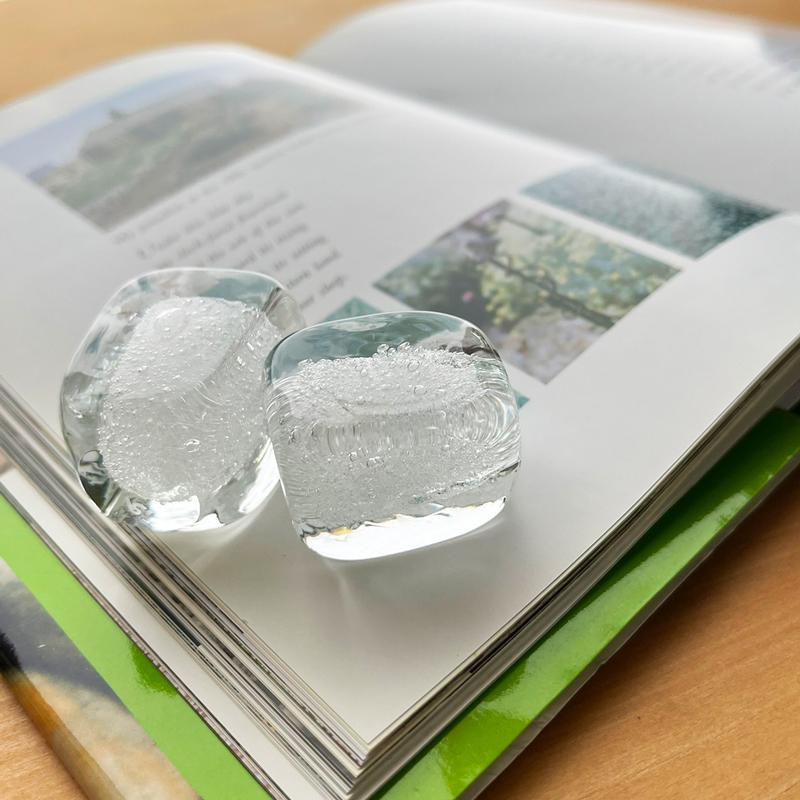 スノーキューブ Snow Cube 船山理也子 氷 ペーパーウェイト ガラス