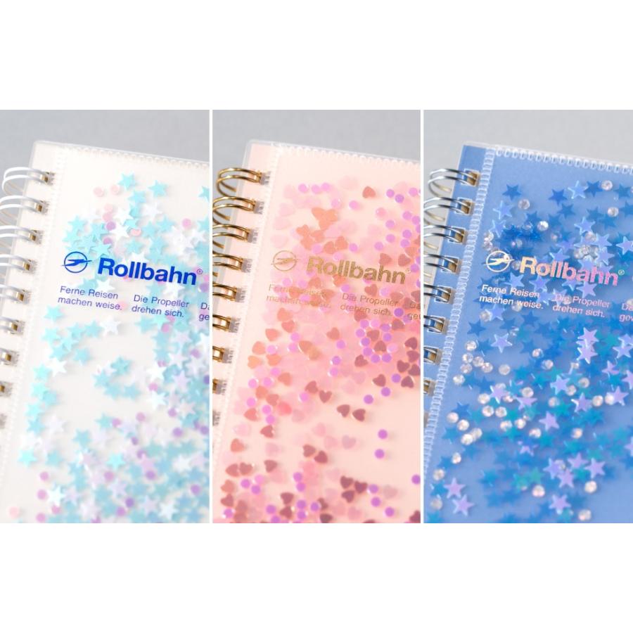ロルバーン グリッター　文具女子博　ピンク　ライトブルー DELFONICS（デルフォニックス） ロルバーン ノート グリッター ミニ
