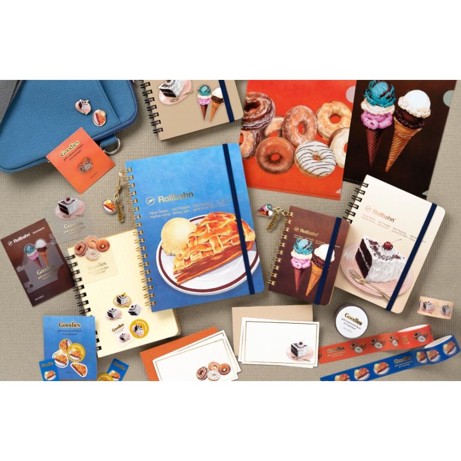 Rollbahn スイーツデザイン ノート 8冊セット　Ｌサイズ Mサイズ DELFONICS（デルフォニックス） ロルバーン ノート M ポケット付メモ