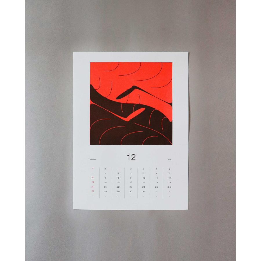 2026年 カレンダー 井上元太 壁掛け SYMMETRY デザイン : 文房具 手帳