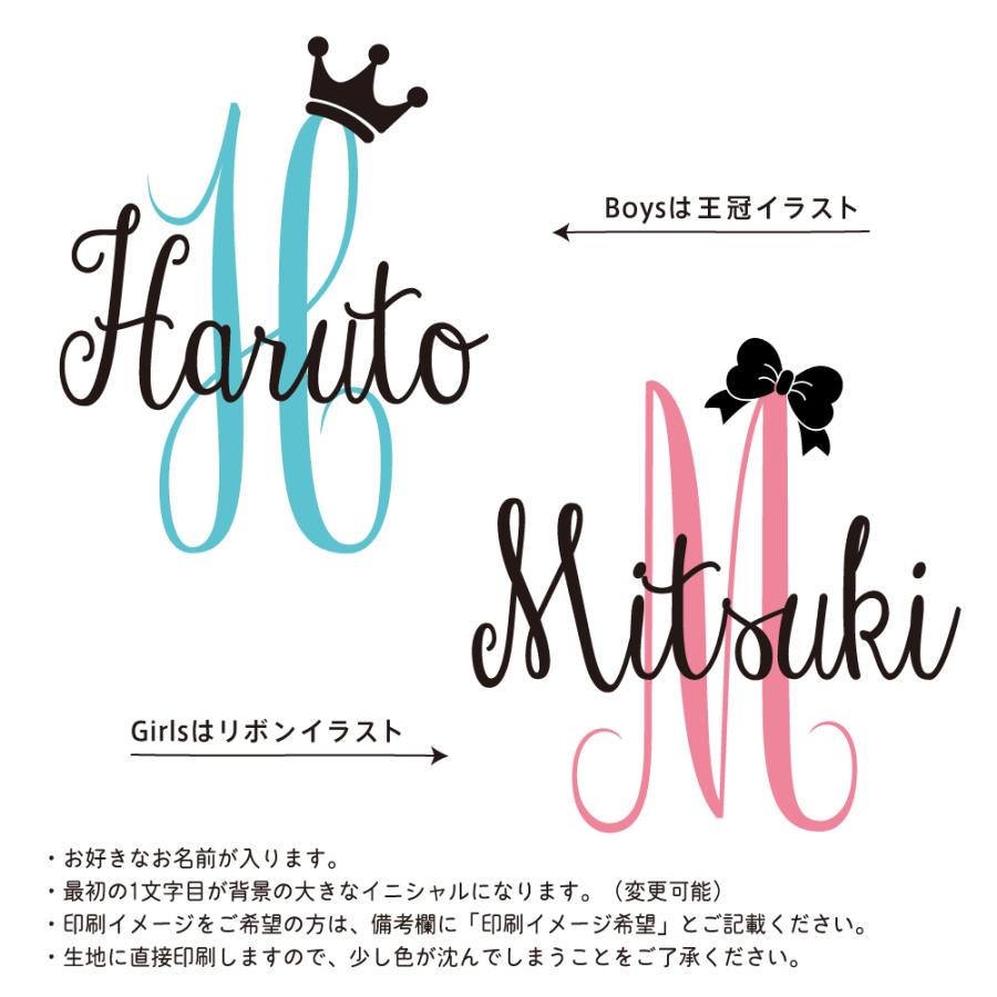 長袖 名入れ ロンパース ベビー服 イニシャル02 王冠 リボン 名前入り 出産祝い ギフト 男の子 女の子 名前入れ おしゃれ かわいい メール便送料無料 Nr0030 デザートアパレル 通販 Yahoo ショッピング