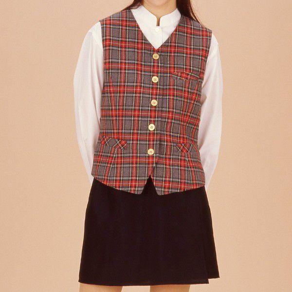 ベスト レディースベスト かわいいユニフォーム タータンチェック グレーｘ赤 裏地つき 森ガール メンズベスト有 ２ｓ ｓ ｍ ｌ ２ｌ Lv 009 デザート ネットストア 通販 Yahoo ショッピング