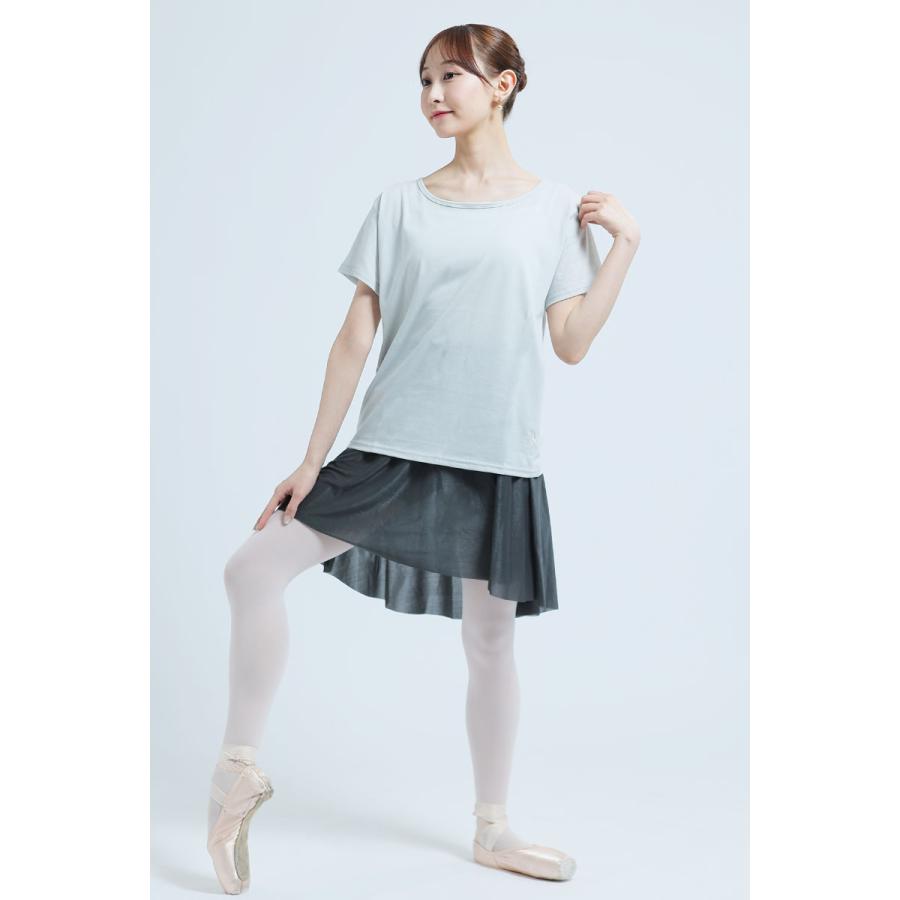 バレエ 大人 DD刺繍 Big Tシャツ 半袖 トップス レッスン 春夏新作 綿