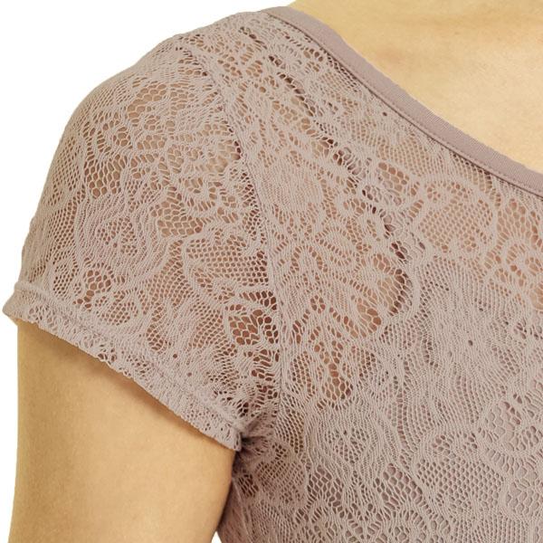バレエ 大人 ショップ シャンデリーレース・半袖レイヤードレオトップ