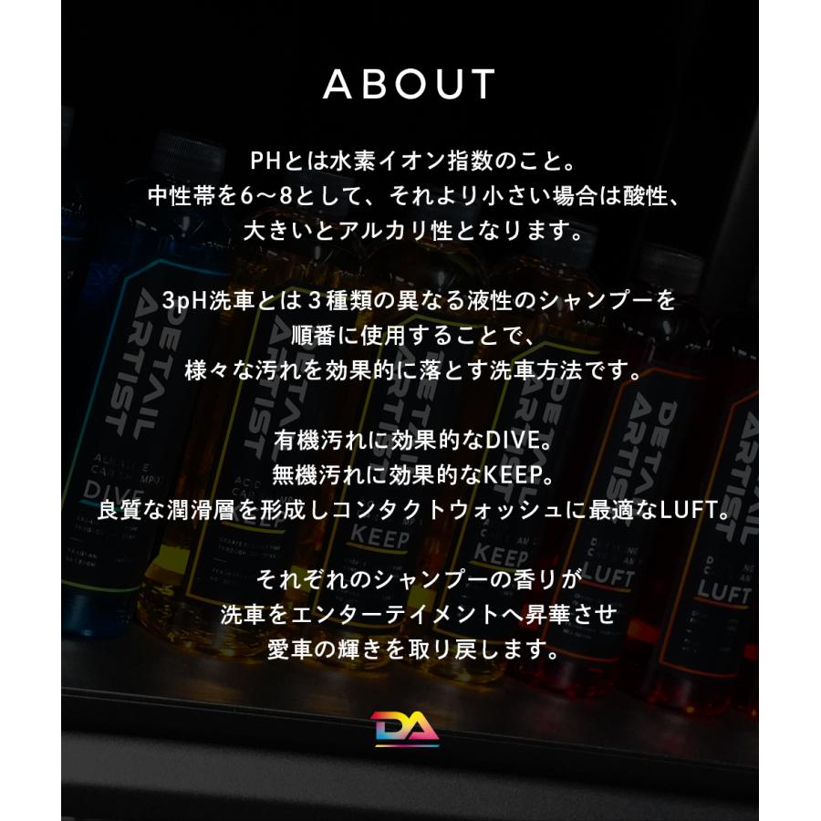 DETAIL ARTIST】3pH洗車セット 3pH洗車 中性 酸性 アルカリ性 カー