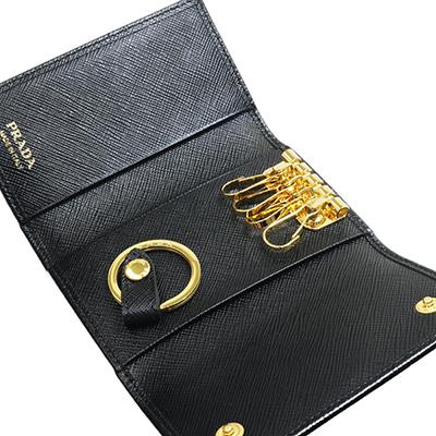 PRADA プラダ 1PG004 QWA F0002 SAFFIANO METAL NERO ブラック 4連
