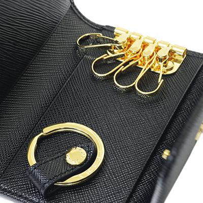 PRADA プラダ 1PG004 QWA F0002 SAFFIANO METAL NERO ブラック 4連