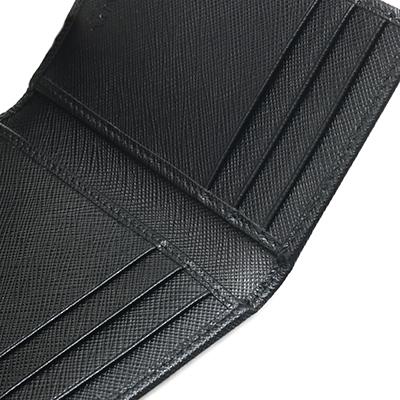 PRADA プラダ 2MC101 QHH F0002 SAFFIANO TRIANG NERO サフィアーノトライアングル カードホルダー メンズカードケースの画像