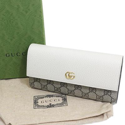 GGキャンバス GUCCI グッチ 456116 17WAG 9096 オフホワイトレザー×GG  