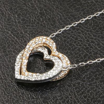 SWAROVSKI スワロフスキー 5518868 ネックレス Swarovski Infinity ホワイト クリスタル シルバー ローズゴールド ミックスメタル ハート アジャスター調整可能｜deva-online｜03