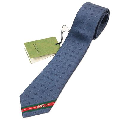 GUCCI グッチ ネクタイ 624057 4E002 4969 ブルー ダブルG