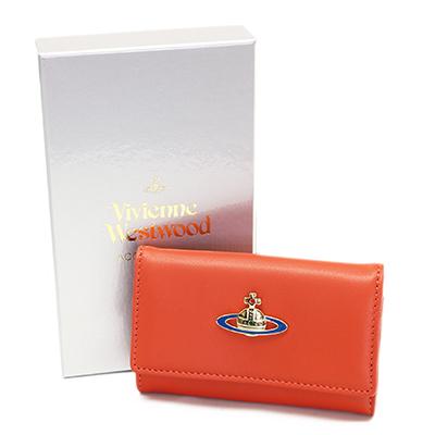 【店舗展示品】Vivienne Westwood ヴィヴィアンウエストウッド 720 V01V GERANI オレンジ キーケース 6連フック ナッパレザー
