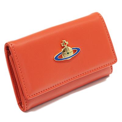 【店舗展示品】Vivienne Westwood ヴィヴィアンウエストウッド 720 V01V GERANI オレンジ キーケース 6連フック ナッパレザー_1