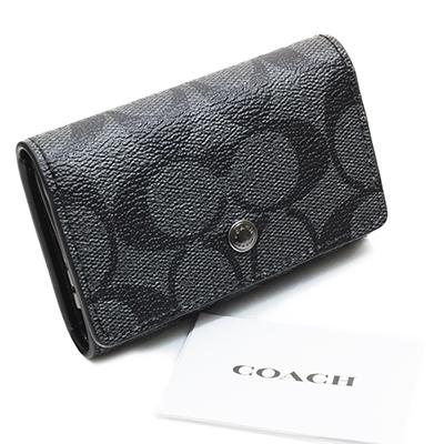 COACH コーチアウトレット 78675 QBO4G チャコール×ブラック COACH コーチアウトレット 78675 QBO4G チャコール×ブラック