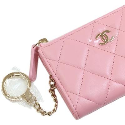 CHANEL シャネル L字コインケース キーリング マトラッセ AP0221