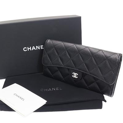 CHANEL シャネル　財布　マトラッセ　キャビアスキン　フラップウォレット 楽天市場】シャネル キャビアスキン フラップウォレットの通販