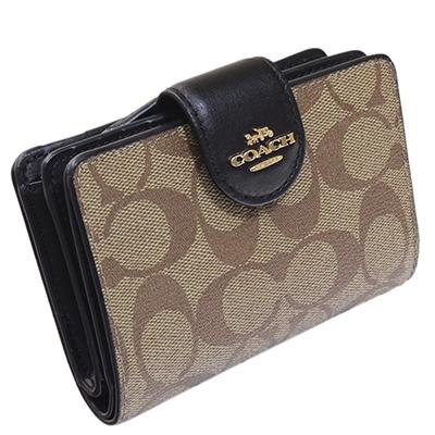 COACH　コーチ　C0082　二つ折り財布　ラグジュアリー　カーキ COACH（コーチ） コーチアウトレット 二つ折り財布 C0082 レディース